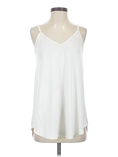 Pre-owned Zenana Tank Top White V Neck Tops