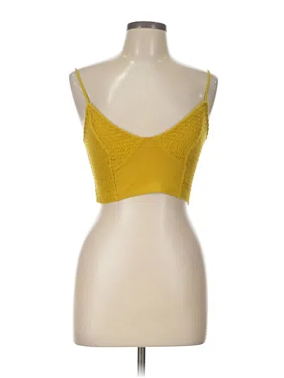 Pre-owned Zenana Tank Top Yellow Sweetheart Neckline Tops