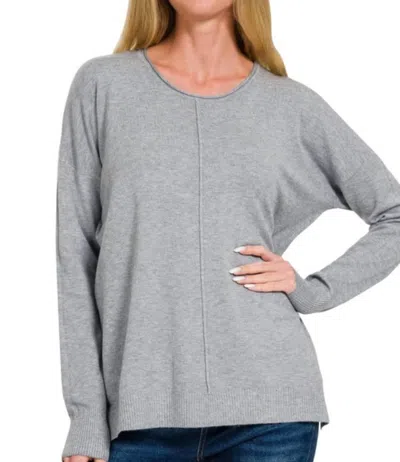 Zenana The Magic Sweater In Grey In Gray