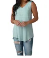 Zenana Trust Me V-neck Tank Top In Dusty Green In Green