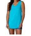 Zenana Trust Me V-neck Tank Top In Ice Blue In Blue