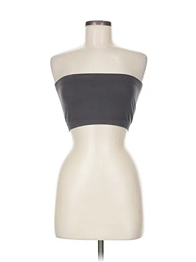 Pre-owned Zenana Tube Top Gray Strapless Neckline Tops