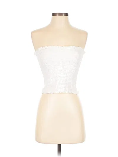Zenana Tube Top Ivory Strapless Neckline Tops In White