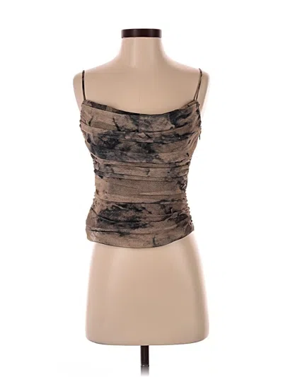 Pre-owned Zenana Tube Top Tan Strapless Neckline Tops In Brown