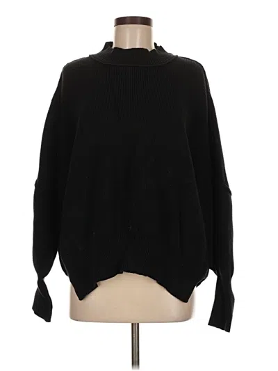 Pre-owned Zenana Turtleneck Sweater In Black