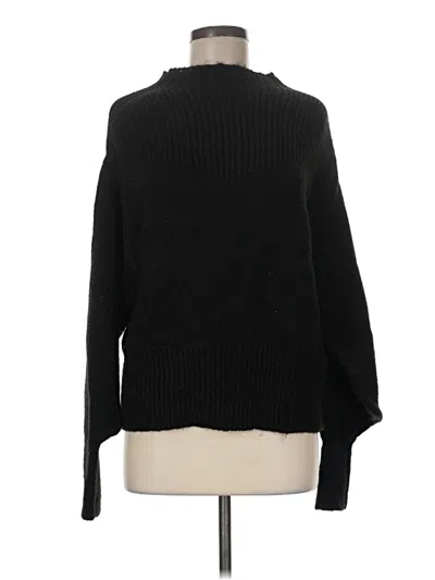 Pre-owned Zenana Turtleneck Sweater In Black