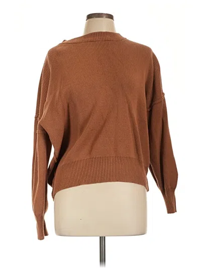 Pre-owned Zenana Turtleneck Sweater In Brown