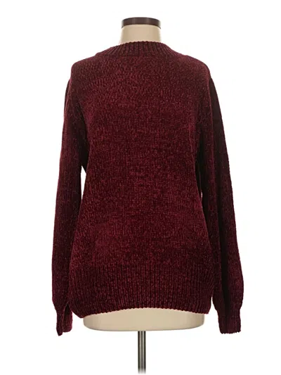 Pre-owned Zenana Turtleneck Sweater In Burgundy