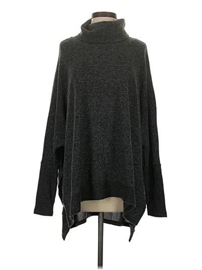 Pre-owned Zenana Turtleneck Sweater In Gray