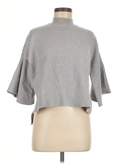 Pre-owned Zenana Turtleneck Sweater In Gray