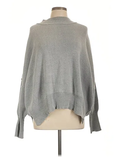 Pre-owned Zenana Turtleneck Sweater In Gray