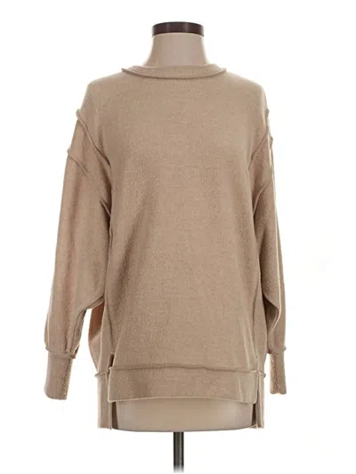 Pre-owned Zenana Turtleneck Sweater In Tan