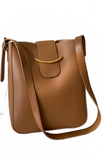 Zenana Women's Nellie Vegan Leather Crossbody Bag In Camel In Brown