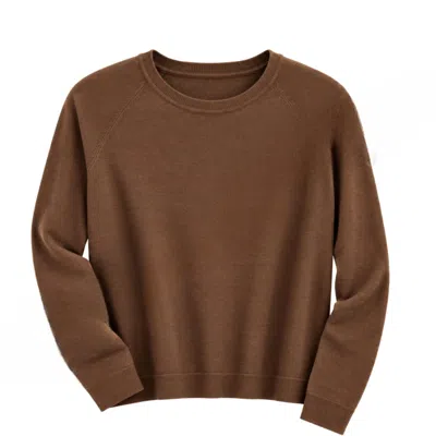 Zenana Women's Simple Soft Sweater In Brown