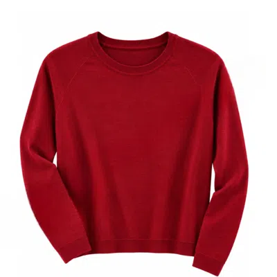Zenana Women's Simple Soft Sweater In Burgundy In Red