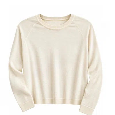 Zenana Women's Simple Soft Sweater In Cream In White