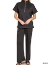 Zenana Women's Structured Stretch Pullover Top In Black In Black