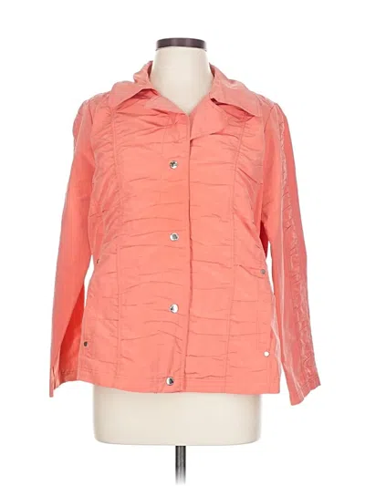 Pre-owned Zenergy By Chico's 3/4 Sleeve Blouse In Orange