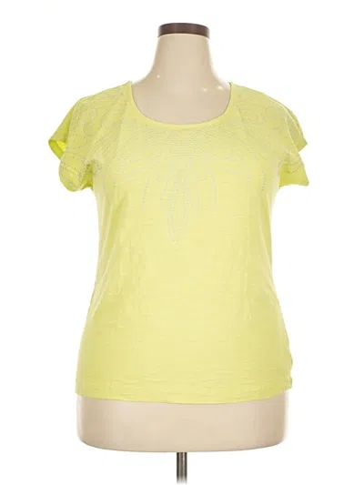 Pre-owned Zenergy By Chico's Active T-shirt In Yellow