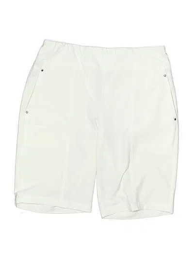 Pre-owned Zenergy By Chico's Athletic Shorts In White