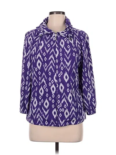 Pre-owned Zenergy By Chico's Blazer Jacket In Purple
