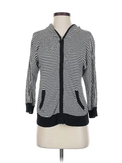 Pre-owned Zenergy By Chico's Cardigan Sweater In Black