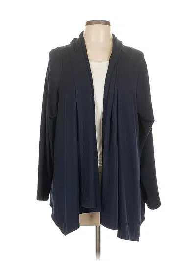 Pre-owned Zenergy By Chico's Cardigan Sweater In Black