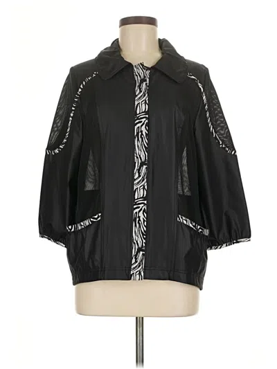 Pre-owned Zenergy By Chico's Cardigan Sweater In Black