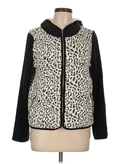 Pre-owned Zenergy By Chico's Cardigan Sweater In Black