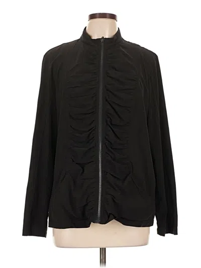 Pre-owned Zenergy By Chico's Cardigan Sweater In Black