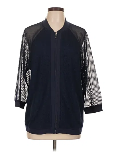 Pre-owned Zenergy By Chico's Cardigan Sweater In Blue