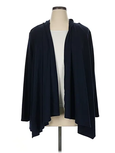 Pre-owned Zenergy By Chico's Cardigan Sweater In Blue