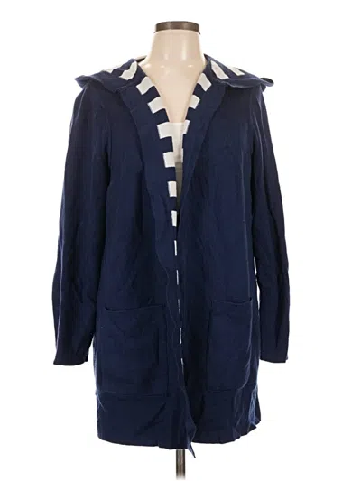 Pre-owned Zenergy By Chico's Cardigan Sweater In Blue