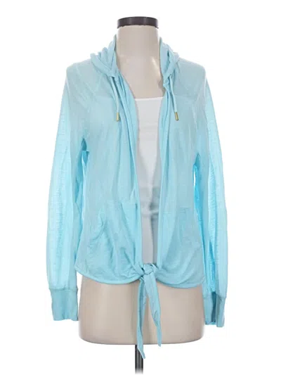 Pre-owned Zenergy By Chico's Cardigan Sweater In Blue