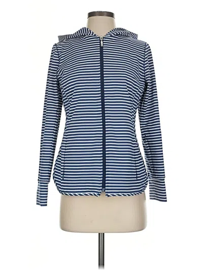 Pre-owned Zenergy By Chico's Cardigan Sweater In Blue