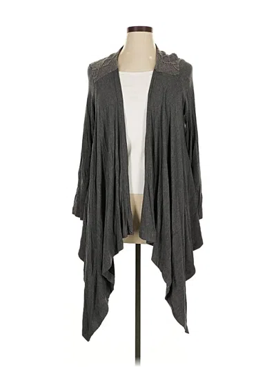 Pre-owned Zenergy By Chico's Cardigan Sweater In Gray