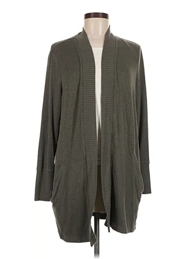 Pre-owned Zenergy By Chico's Cardigan Sweater In Gray