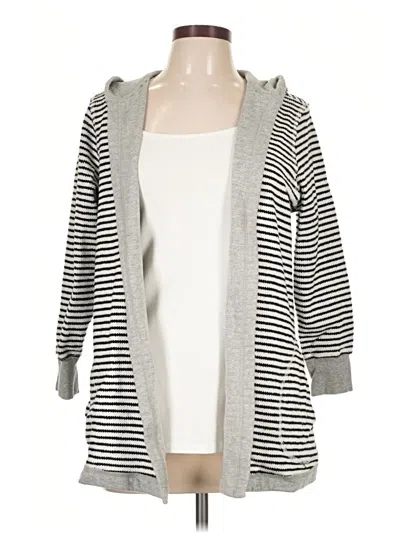 Pre-owned Zenergy By Chico's Cardigan Sweater In Gray