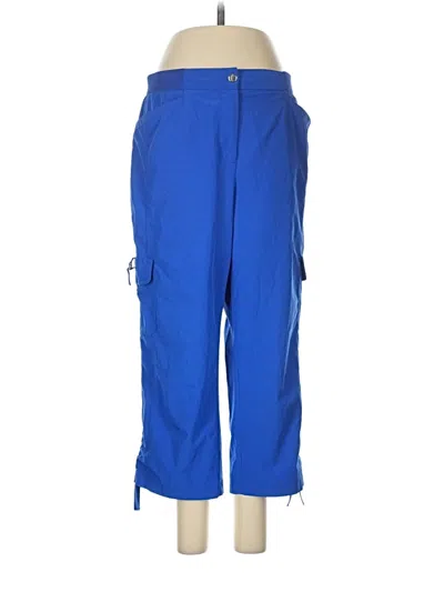 Pre-owned Zenergy By Chico's Cargo Pants In Blue