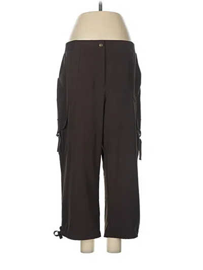 Pre-owned Zenergy By Chico's Cargo Pants In Brown
