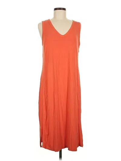 Pre-owned Zenergy By Chico's Casual Dress In Orange