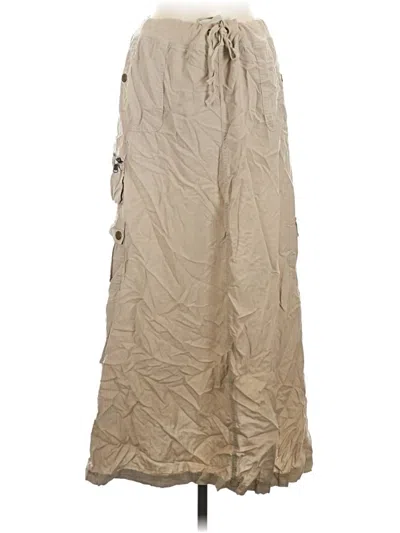 Pre-owned Zenergy By Chico's Casual Skirt In Tan