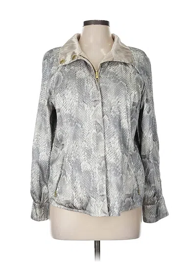 Pre-owned Zenergy By Chico's Jacket In Gray