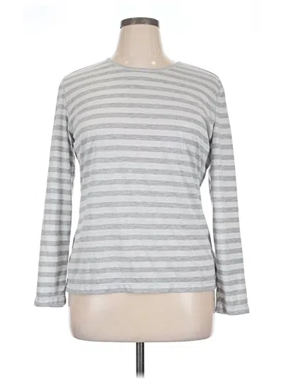 Pre-owned Zenergy By Chico's Long Sleeve T-shirt In Gray