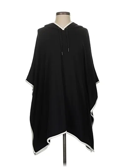Pre-owned Zenergy By Chico's Poncho In Black