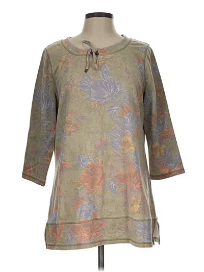 Pre-owned Zenergy By Chico's Poncho In Gray