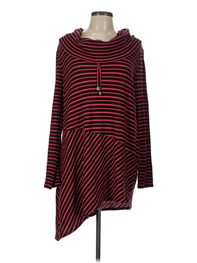 Pre-owned Zenergy By Chico's Poncho In Red