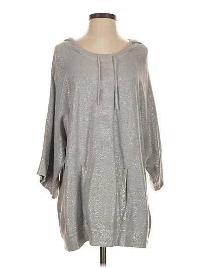 Pre-owned Zenergy By Chico's Poncho In Silver