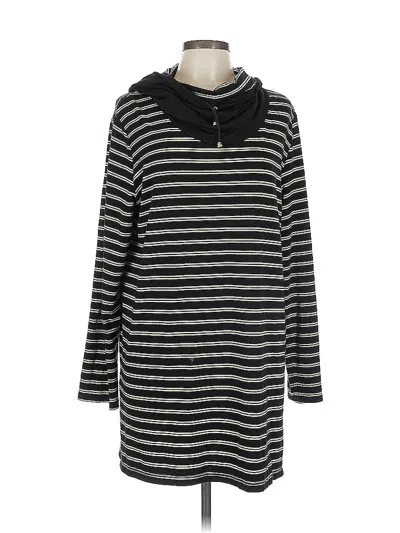 Pre-owned Zenergy By Chico's Pullover Sweater In Black