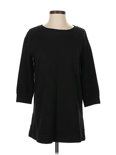 Pre-owned Zenergy By Chico's Pullover Sweater In Black